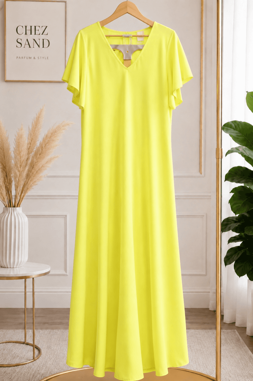 Robe longue manches courtes avec poches - New Collection - vue 1
