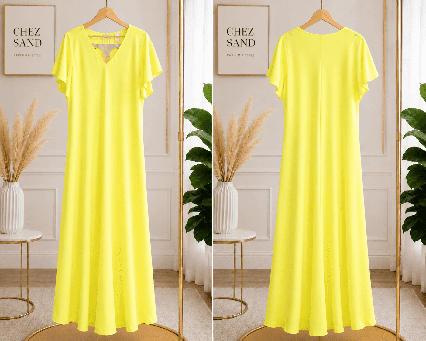 Robe longue manches courtes avec poches - New Collection - vue 2