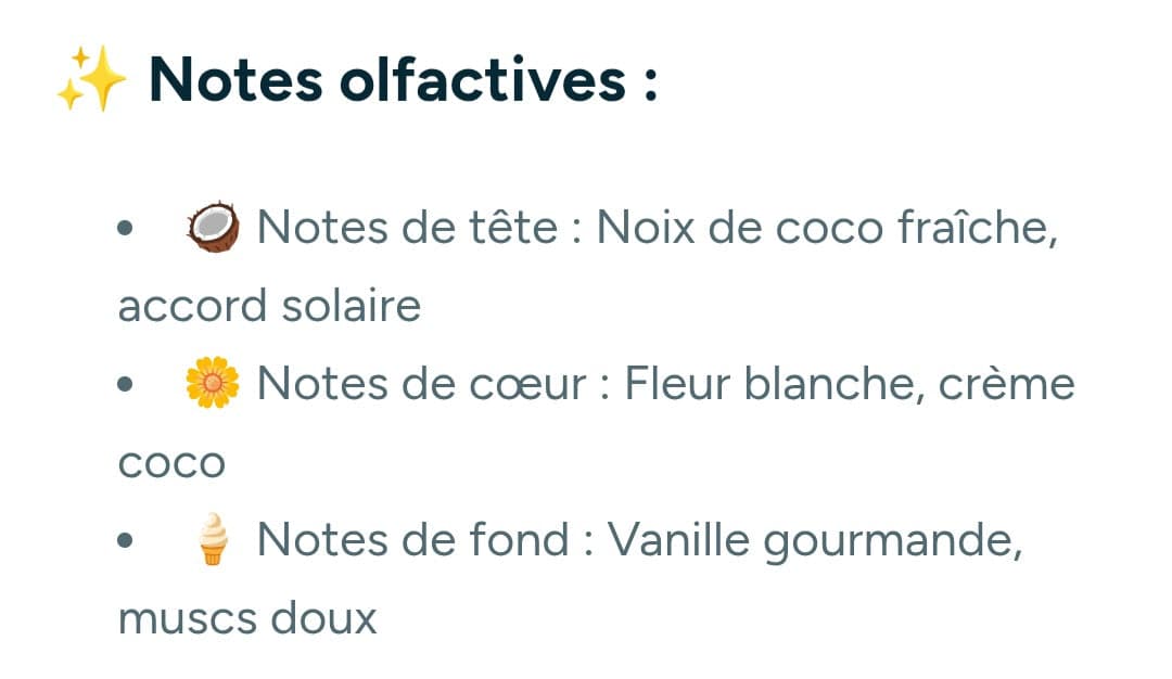 Eau de parfum Coco vanille de collection platinium paris, 35 ml, parfum de poche – vue 2