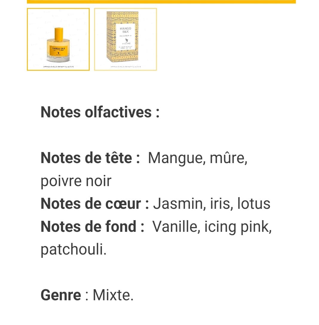 Eau de parfum mango silk de volaré, flacon en 100 ml , mixte – vue 2