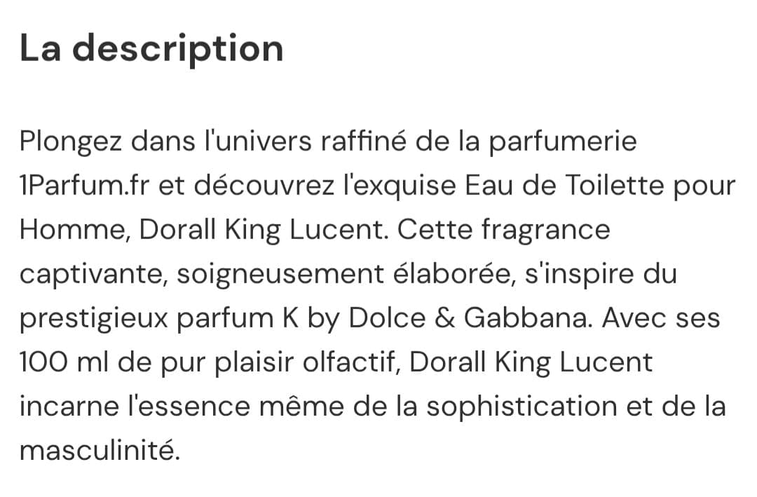 Eau de toilette king lucent de dorall collection, 100 ml, pour homme – vue 3
