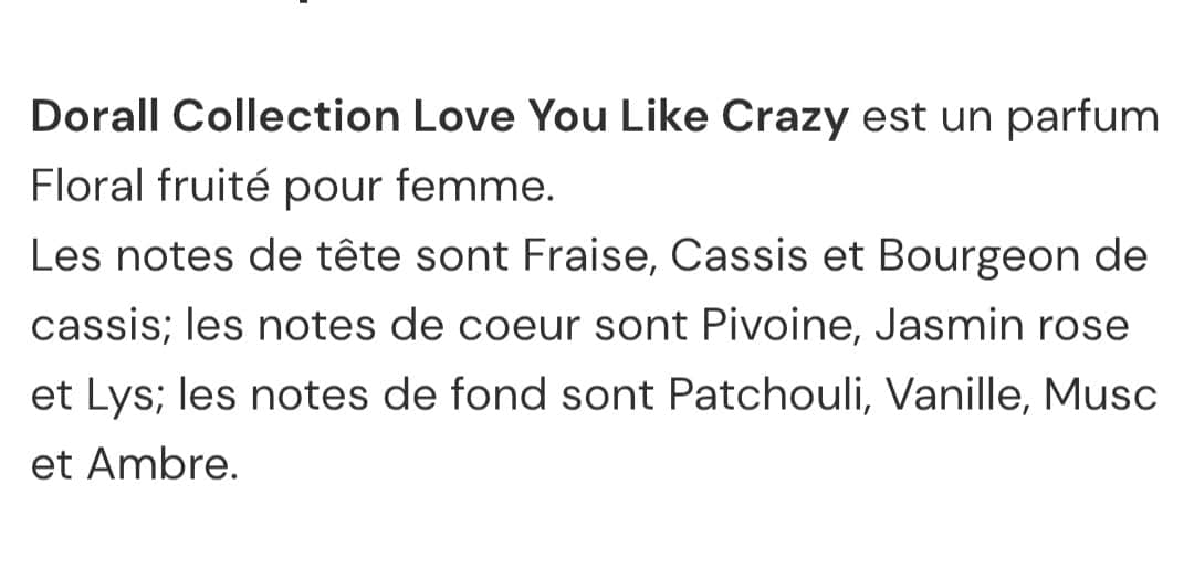 Love you like crazy - Eau de toilette pour femme 100 ml - Dorall Collection - vue 3
