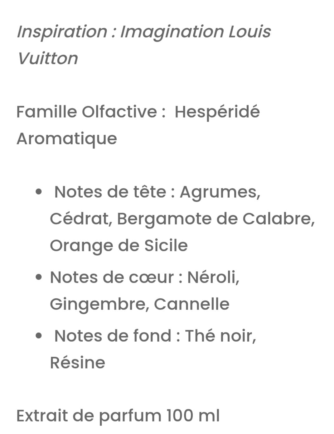 Extrait de parfum imagique de loui martin, 100 ml, inspiration imagination de louis Vuitton, pour homme – vue 3